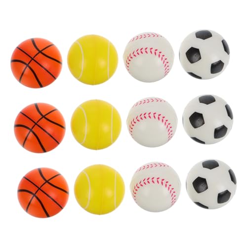 Vaguelly 12 Stück Hüpfbälle Mini Spielzeug Sportbälle Korbbälle Mini Fußbälle Kleine Fußbälle Fußball Partygeschenke Basketball Dekorationen Für Partys Kleine Sportbälle von Vaguelly