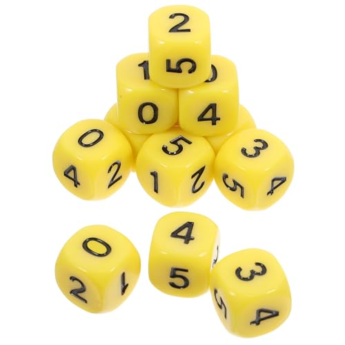 Vaguelly Großes Zahlenwürfel-Set 16 Mm Acrylwürfel 0–5 Robust Und Bequem Zu Rollen Für Brettspiele Partys Und Pädagogische Projekte von Vaguelly