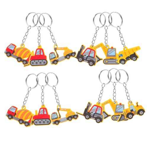 Vaguelly 12 Stück Pvc-bagger-schlüsselanhänger, Multifunktionale Bau-schlüsselringe Für Kinder, Ingenieurs-partygeschenke, Goodie-bag-füller Vaguelly 12 Stück Pvc-bagger-schlüsselanhänger, Multifunktionale Bau-schlüsselringe Für Kinder, Ingenieurs-partygeschenke, Goodie-bag-füller von Vaguelly
