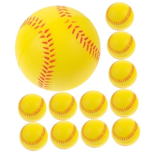 Vaguelly 12 Stück Schwamm Baseball Outdoor Für Hüpfball Sportspielzeug Kinderspielzeug Pu Bälle Weiche Kleine Baseballs Wettkampf Baseballs Sport Stressbälle Ballspielzeug von Vaguelly