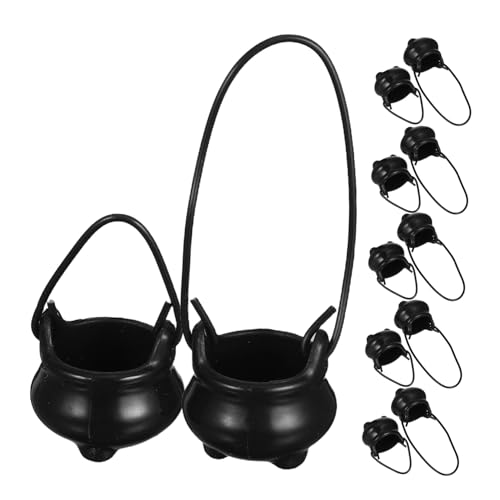 Vaguelly 12 Stück Teiliges Mini Kessel aus Kunststoff Detailreiche Miniatur Hexentöpfe Leichte Halloween Party Deko für Kinderbasteln Puppenhaus Zubehör Hexen Feengarten Dekoration Vaguelly 12 Stück Teiliges Mini Kessel aus Kunststoff Detailreiche Miniatur Hexentöpfe Leichte Halloween Party Deko für Kinderbasteln Puppenhaus Zubehör Hexen Feengarten Dekoration von Vaguelly