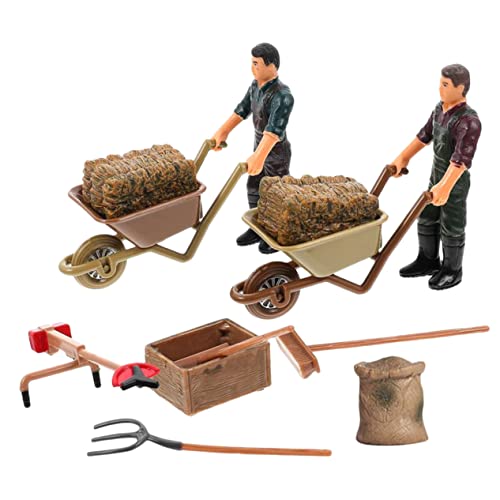 Vaguelly 12 Teiliges Set Miniatur Bauernhof Figuren Realistische Farm Werkzeuge & Zubehör Für Miniatur Landschaften Und Modelle Ideal Für Dioramen Und Sammlungen von Vaguelly