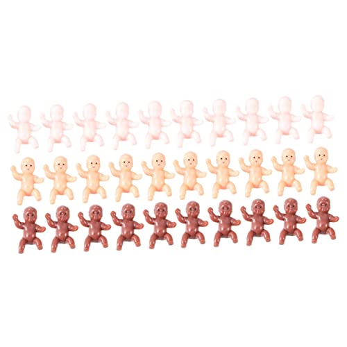 Vaguelly 120st Babyspielzeug Aus Kunststoff Babyparty-Figur Babybadewanne Babyparty-spielspielzeug Schnullerring Für Die Babyparty Mini-babyfiguren Badewanne Spielzeug Miniaturbaby Plastik von Vaguelly