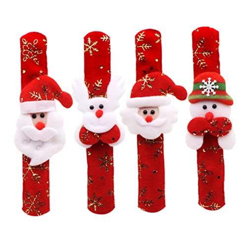 Vaguelly 12PCS Weihnachts Slap Armbänder Für Und 3D Santa Claus Schneemann Elch Und Schneeflocken Design Perfekte Weihnachts Party Und Dekorationen 4 von Vaguelly