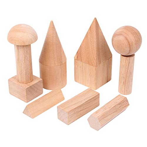 Vaguelly 12St Baustein volumni volummie Children Toys Kinderpädagogik holzspielsachen Toys kinderknallzeug Bereich dreidimensional Spielzeug Stapler Stapelspiel Geometrieblöcke Hölzern von Vaguelly