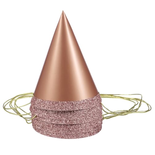 Vaguelly 12St Geburtstagshut Pom Poms Kegelhüte Partyhüte Baby-Geburtstagsmütze Tiara kopfschmuck Parteikopfverzierung Party-Requisiten bilden Kopfbedeckung Kleidung Kind Papier von Vaguelly