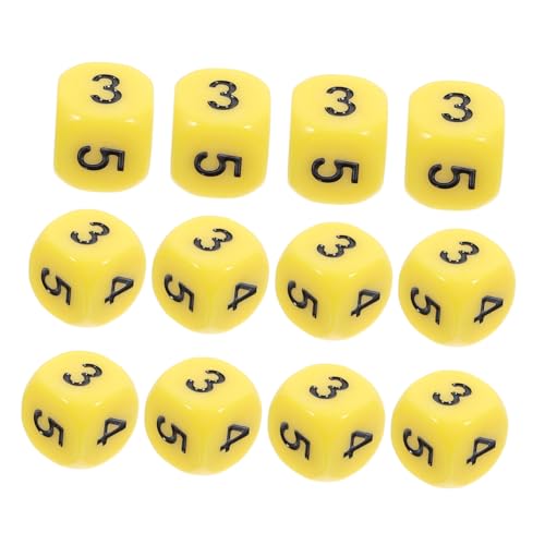 Vaguelly 12St Mathe-Würfel Würfelspielspielzeug Geschichte Würfel Würfel Ratespiel Würfel Partybevorzugungswürfel spielwürfel brettspiel partyspiel 6-seitiger Würfel Acryl-Würfel-Requisiten von Vaguelly