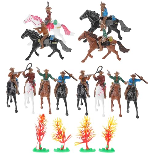 Vaguelly 12St Puppenmodell Wildwestfiguren Action-Figuren-Spielset Miniatur-Tierfiguren hühner Spielzeug Vintage Decor weihnachtsdeko Mikro-Menschen-Figuren Mini-Ornamente Plastik von Vaguelly