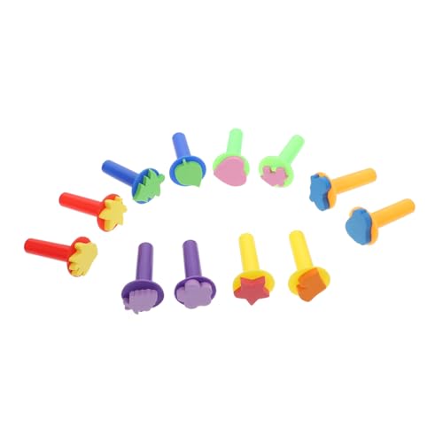 Vaguelly 12St Spielzeug reiben Siegelstempel für Kinder Spielset für Kinder basteln für Kinder bastelmaterial für Kinder Stempel zum Selbermachen für Kinder Stempel selber Machen Plastik von Vaguelly