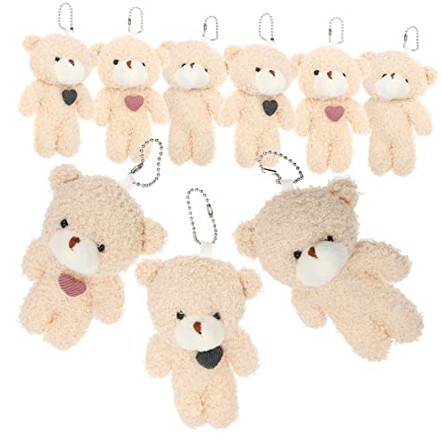 Vaguelly 12St Teddybär-Puppe Kuscheltiere für Mädchen Plüschtier Geschenke Mädchenspielzeug Kuscheltier für Teenager Taschen-Plüsch-Dekor Schüttgut Schlüsselanhänger Baby Plüschbär Mini-Bär von Vaguelly