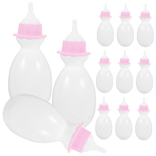 Vaguelly 12st Babyflasche Babygeschenk Spielzeug Spielzeuge Puppenaugen Milchflasche Kinder Geben Vor, Modell Zu Sein Lernspielzeug Für Kinder Plastik Weiß von Vaguelly