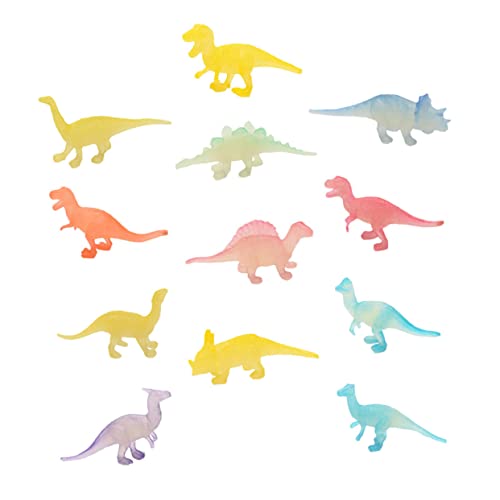 Vaguelly 12st Leuchtendes Dinosaurier-Modell Tierfiguren Spielzeug Tiere Spielzeug Tierspielzeug Kinderparty Bevorzugt Spielzeug Dinosaurier-Spielzeug Colorful Umweltfreundlicher Kunststoff von Vaguelly