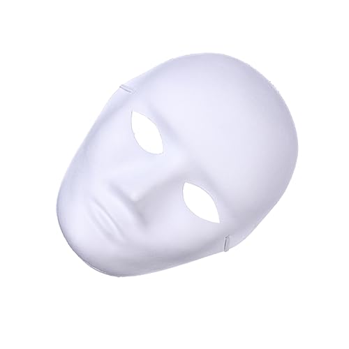 Vaguelly DIY Weiße Papiermaske Zum Ausmalen Für Halloween Gruselige Vollmaske Für änner Hip Hop Tanz Cosplay Maskerade Party Und Kostüme Für Erwachsene von Vaguelly