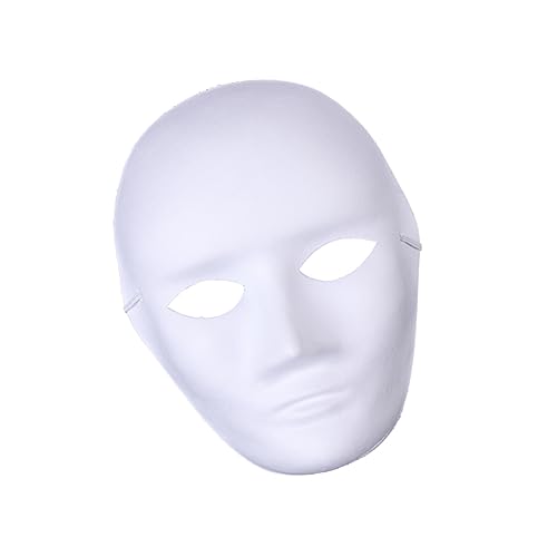 Vaguelly 15 Stück Blanko Vollgesichts Malmaske Für Halloween Und Kostümpartys Ideal Zum Selbergestalten Perfekt Für Cosplay Maskerade Und Hip Hop Tanz Männliches Gesicht von Vaguelly