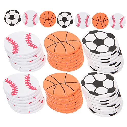 Vaguelly 150 Blatt Aufkleber Für Sportbälle Aufkleber in Form Eines Sportballs Fußballaufkleber Fußball-Aufkleber Wandaufkleber Mini-Stepper Etikettenaufkleber DIY Bastelaufkleber Schwamm von Vaguelly