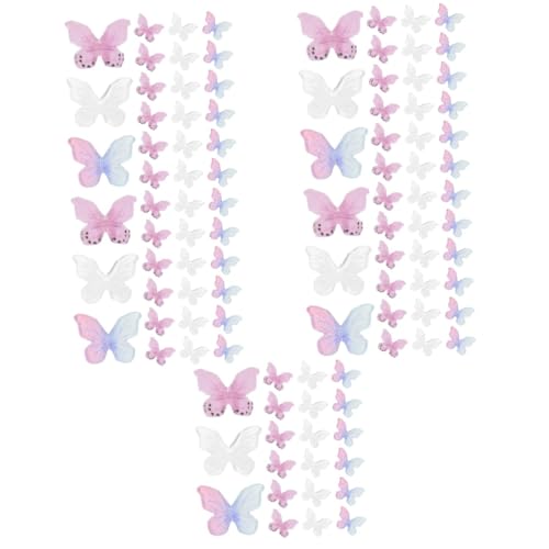 Vaguelly 150 Stück Mini Schmetterlinge Mikro Harz Schmetterlinge Mini Sachen Winzige Schmetterlinge Puppenhauszubehör Schmetterlingsfiguren Schmetterlinge Verzierungen Mikro von Vaguelly