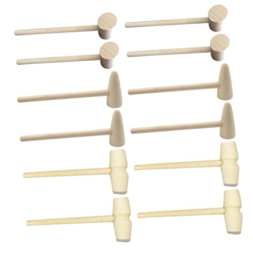 Vaguelly 15St Holzhammer Babyspielzeug Kinderspielzeug Mini-Pralinen Tippen Sie auf Hammer-Spiel Mini Kuchenhammer Mini-Hammer Kinderschlägel Kinderhammer kleine Holzschlägel hölzern von Vaguelly