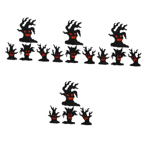 Vaguelly 16 Stück Dryade Dekorative Ornamente Horrorfiguren Mini Hausornamente Halloween Puppenhaus Miniaturen Spukhaus Dekoration Halloween Dorf Zubehör Schwarzes Harz von Vaguelly