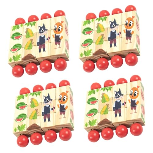 Vaguelly 16 Stück Kinderbausteine ​​Kinderspielzeug Puzzlespielzeug Kinderpuzzles Spielzeug Für Kinder Montessori Puzzle Kinderwerkzeuge Kinderspielzeug Kinderspielzeug Lernpuzzle Aus Holz von Vaguelly