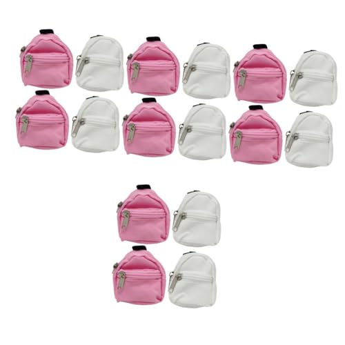 Vaguelly 16 Stück Simulations Schultaschen Rucksäcke Für Mädchen Mini Puppen Rucksäcke Mädchen Rucksäcke Dekorativer Puppen Rucksack Reißverschluss Öffnung Schultasche Mini Puppen von Vaguelly