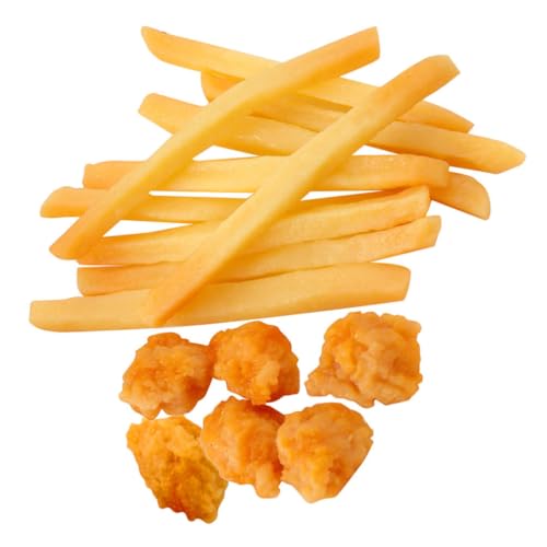 Vaguelly Rollenspiel-Spielzeug Pommes-Frites-Set 16-teilig PVC Gefälschte Pommes Frites Realistische Simulation für Jungen und Mädchen von Vaguelly