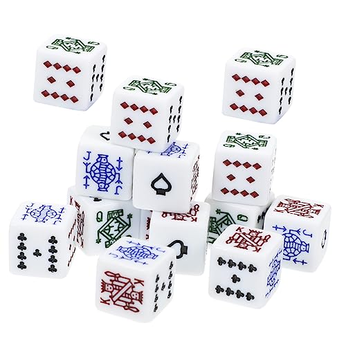 Vaguelly 16St Poker Würfel Spielkarten Farkle Schaumwürfel Poker-Würfelspiel Lügner-Poker Board Games brettspiele Party Spiele dice Set Spielwürfel Requisiten Lügner Würfel Requisite Acryl von Vaguelly