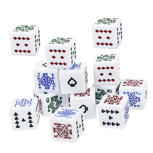 Vaguelly 16st Poker Würfel Kartenspiele Lügner Würfel Requisite Würfelbecher Poker-würfelspiel Partygeschenke Schaumwürfel Spielkarten Jetons Kartenautomat Farkle Lügner-Poker Acryl von Vaguelly