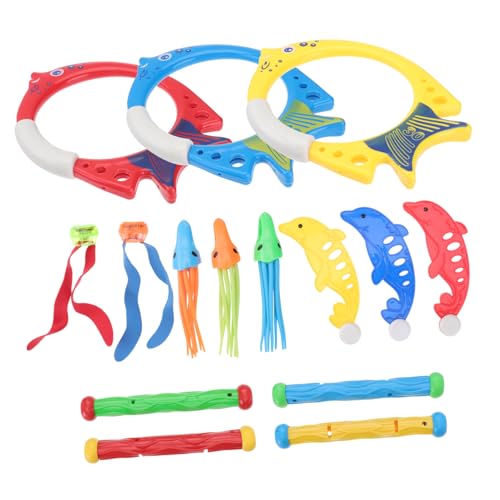 Vaguelly 17St Tauchspielzeug Pool Toys for tauchtiere für für Pool Tauchset für Outdoor-Spiele Sommerpoolspielzeug Pool Accessoires Schwimmspielzeug Plastik von Vaguelly