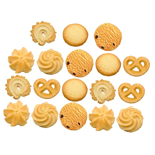 Vaguelly 18pcs Mini Gefälschte Cookie Simulation Cookie Prop Cookies Bäckerei Spielzeug Spielen Cookie Spielzeug Simulierte Cookie Schmücken Lebensmittel Spielzeug von Vaguelly