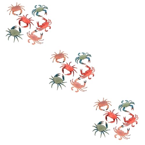 Vaguelly 18 STK Simulation Krabbe tierfiguren Tier Figuren Meer meerestiermodell Krabbenspielzeug aus Plastik Kinderspielzeug Modelle künstliche haarige Krabbe Spielset haarige Krabbe von Vaguelly