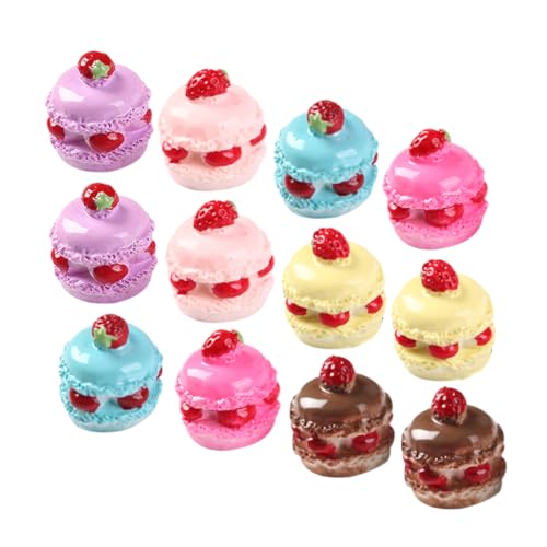 Vaguelly 18 Stück Simulation Lebensmittel Spielzeug Kuchen Mini Dessert Mini Kuchen Modell Rollenspiel Spielzeug Mini Ornament Miniatur Essen Mini Zubehör Miniatur von Vaguelly