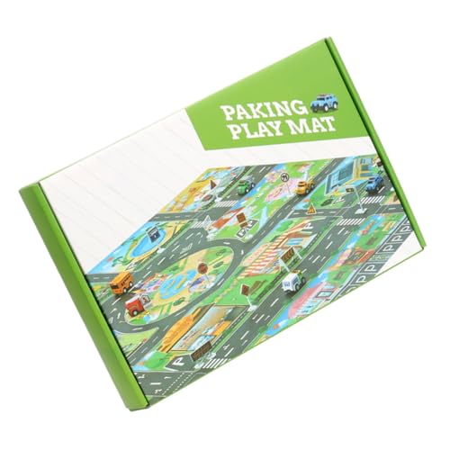 Vaguelly 1Satz Teiliges Auto Mit Verkehrsspielmatte Indoor Für Parkplätze Spielmatte Für Kleinkinder Mit Metallautos Für Jungen Und Mädchen von Vaguelly