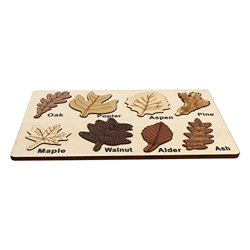 Vaguelly 1Stk Blatt-Puzzle Kinder Puzzle rätselbuch Kinder mädchen Spielzeug boytoy Blatt kognitives Spielzeug passende Puzzles für Kinder pädagogisches Kinderspielzeug Babyspielzeug Holz von Vaguelly