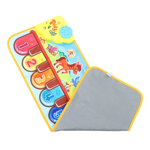 Vaguelly 1Stk Musikdecke für die frühe Bildung Teppiche für Musikklaviertastatur Klaviermatte für Kinder spielmatte Kinder kinderspielmatten Spielzeug spielzeuge Cartoon-Decke PVC von Vaguelly