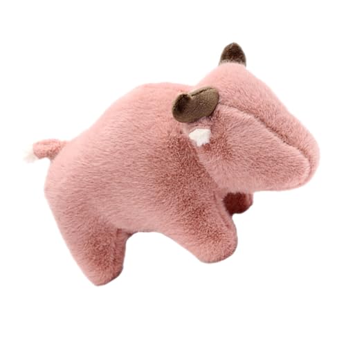 Vaguelly 1Stk Plüschtier Mascot Maskottchen spielzeuge The Edith Eger neujahrsdekoration Plüschspielzeug Neujahrspuppe Sternzeichen Ochse entzückendes Textil- Rosa von Vaguelly