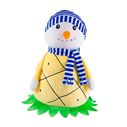 Vaguelly 1Stk Schneemann-Puppe Weihnachtsbaum-Plüsch-Ornament Stofftier Schneemann Kinderspielzeug pummeluff Kuscheltier beschwertes Kuscheltier Puppenspielzeug Weihnachtspuppendekor Yellow von Vaguelly