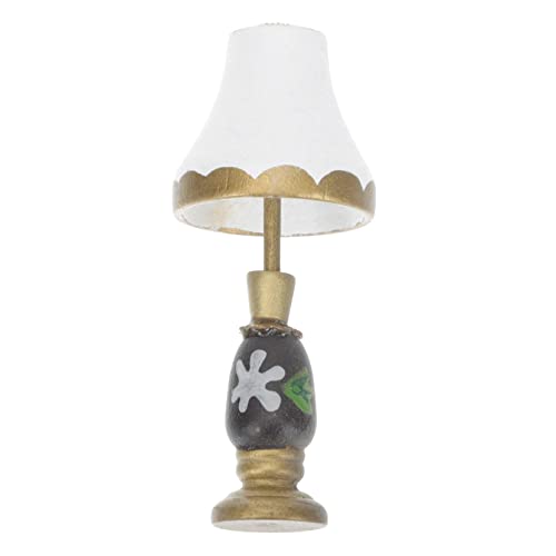 Vaguelly 1Stk Stehlampe Puppenhausmöbel Mini-Möbelstütze Miniaturlichter Mini-Sachen Mini-LED-Licht Mini Lichter Miniature lamp Mini-Hausmodell Mini-Hausszenen-Requisite Harz Beige von Vaguelly