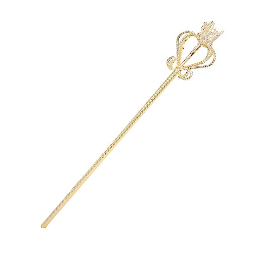 Vaguelly 1Stk aus Strass Kostüm Fee Stock Krippe für Kinder - Lüfter Feenparty Fairy Wand Wedding-Wands Party Dekoration Spielzeug Party Zauberstab Feenkeule Kupfer Golden von Vaguelly