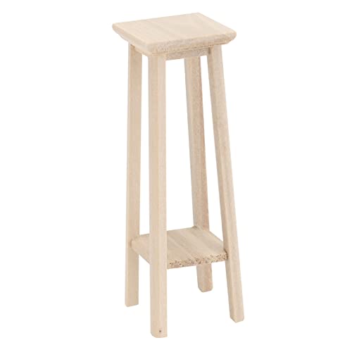 Vaguelly 1Stk hoher Hocker bastelpappe bastelset Kinderzimmerdekoration bastel Material high Chair Micro High Hocker schmücken Miniaturschmuck Mini-Hocker Miniatur-Hausmöbel hölzern Khaki von Vaguelly