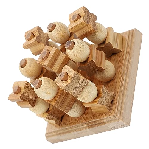 Vaguelly 1stk Dreidimensionales Toe Schach Spiel Für Schachbrett Labyrinth-brettspiel Schach-stapelspielzeug Logiktrainingsspielzeug Intelligenzspielzeug Bambus Brown von Vaguelly