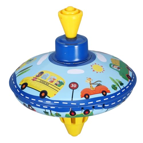 Vaguelly 1stk Kreisel Aus Blech Top-Spielzeug Für Kinder Rc Top Spielzeug Gyroskop Spielzeug Oberteile Für Kinder Spielzeug Mit Rotierenden Kreiseln Musik-top-Spielzeug Zinn Blue Eisenblech von Vaguelly