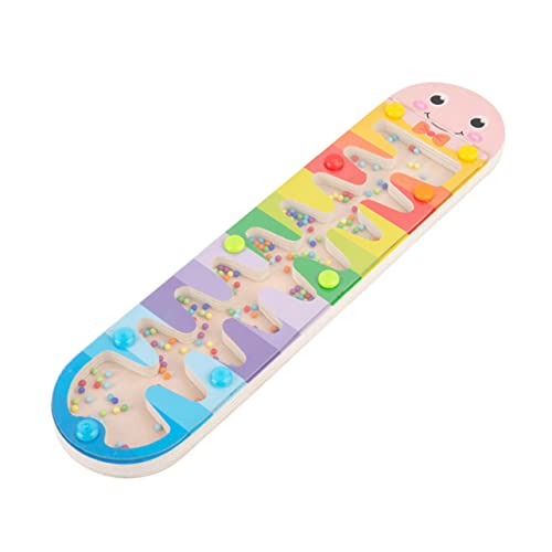 Vaguelly 1stk Regen Soundboard Musikinstrument Für Babys Kidcraft-spielset -Sanduhr Regenbogen-Sanduhr-schüttelspielzeug Spielzeug Für Hörinstrumente Farbige Musiktafel Hölzern Colorful von Vaguelly