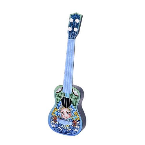 Vaguelly 1stk Ukulele Gitarrenspielzeug Für Kleinkinder Lernspielzeug Für Kinder Kleine Gitarre Für Kinder Akustikgitarre Anfänger Kinder Gitarrenspielzeug Kleinkind Gitarre Plastik Blue von Vaguelly