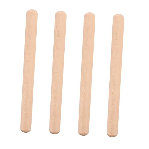 Vaguelly 2 Paar Rhythmus-Stick-Percussion Musik-Rhythmus-Sticks Rasseln Rhythmus-Musikstöcke kinderinstrumente musikinstrumente Lummi-Stick aus Holz hölzerner Musikstock von Vaguelly