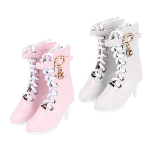 Vaguelly 2 Paar Schuhe Prinzessinnen Spielzeug Spielzeug Winzige High Heels Für Puppen Puppenschuh Spielzeug Mini Puppen Absatzstiefel Miniatur Puppenschuhe Puppen High Heel von Vaguelly