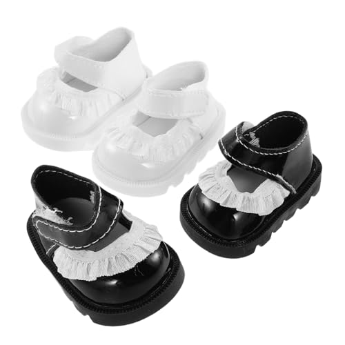 Vaguelly 2 Paare Mini Puppenschuhe für Puppen Spitzenverzierte Ersatzschuhe Mini Schuhe für Reborn Puppen Zubehör für Puppenhaus Szene und Mädchen Kostüm Vaguelly 2 Paare Mini Puppenschuhe für Puppen Spitzenverzierte Ersatzschuhe Mini Schuhe für Reborn Puppen Zubehör für Puppenhaus Szene und Mädchen Kostüm von Vaguelly
