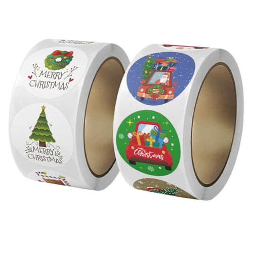 Vaguelly Exquisite Weihnachten Etiketten Aufkleber Spielzeug Box Versiegelung Verpackung Aufkleber Rolle Klebstoff Pack von Vaguelly