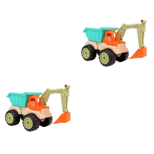 Vaguelly 2 STK Bagger Strandspielzeug Bagger-LKW Sandhalter Spielzeug kinderspielzeug Spielzeug für Kinder spielzeugbagger Toy car Engineering-LKW-Spielzeug LKW-Spielzeug aus Kunststoff Abs von Vaguelly