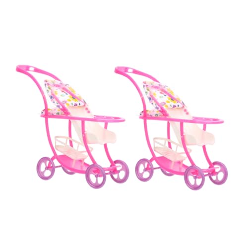 Vaguelly 2 STK Kinderwagen Spielzeugbabys Babyspielzeug Babys Puppen Puppenwagen Für Babys Puppenwagen Einkaufswagen Für Kinder Puppenbaby Puppenwagen Für Kleinkinder Die Puppe Stoff von Vaguelly