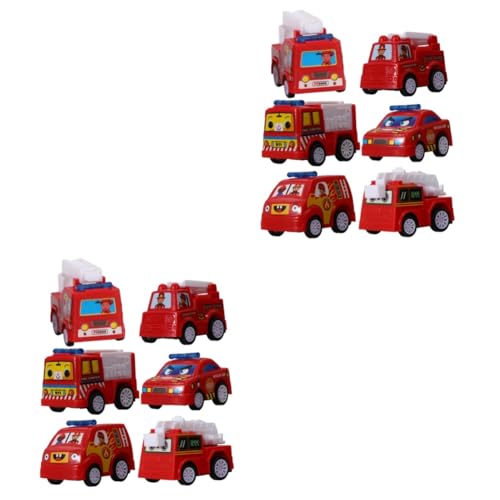 Vaguelly 2 Sätze Auto Spielzeug Kinder Auto car Toy Cars minibagger Motorik-Spielzeug for kidscar e car pädagogisches Spielzeug Modell Feuerwehrauto Spielhausspielzeug rot von Vaguelly